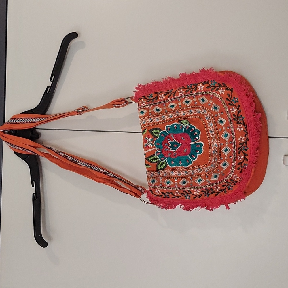 American And Beyond Floral Embroidered Bag